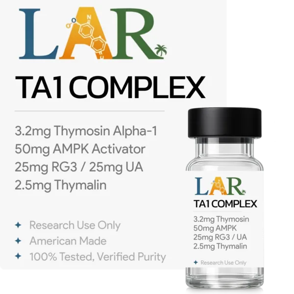 TA1 Complex 3.2mg Thymosin Alpha 1, 50mg AMPK Activator, 25mg RG3/25mg UA 2.5mg Thymalin