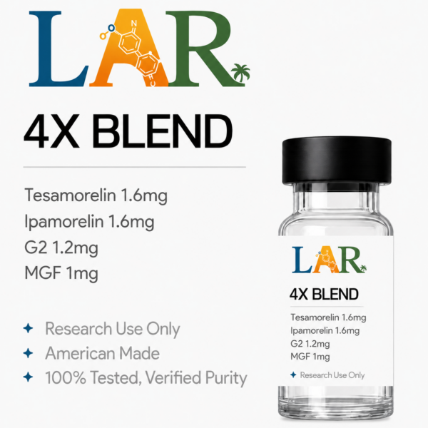 4X Blend –  Tesamorelin 1.6/Ipamorelin 1.6mg/G2 1.2mg/MGF 1mg